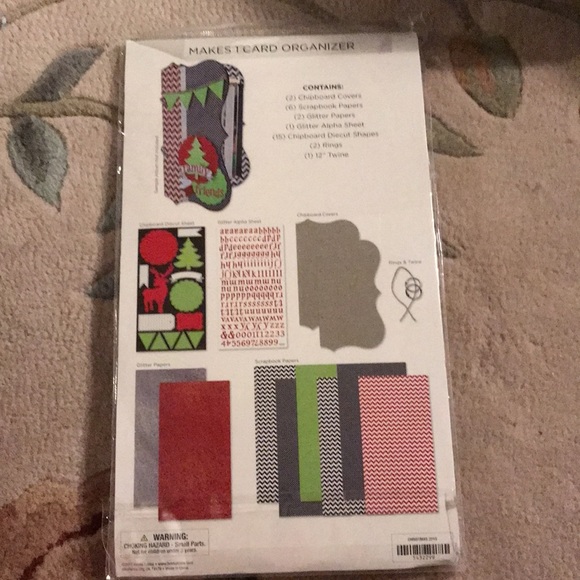 CHRISTMAS CRAFTS CARD ORGANIZER FOR KIDS KIT ART - Picture 2 of 2